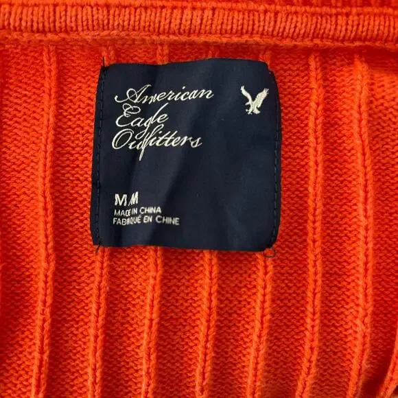 Vintage American Eagle Sweater Womens 100% Cotton Y2K 2009 Knit - Picture 3 of 7